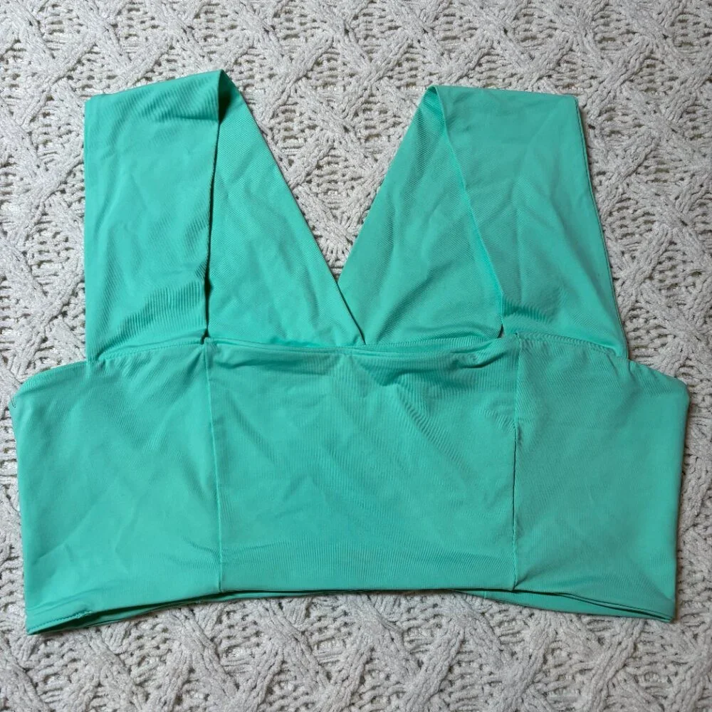L*Space parker Bralette Bikini‎ Top Mint Green Women’s Size L nwot